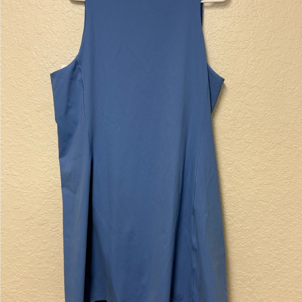 NWT SPANX Cornflower Blue Zip Front Racerback Dress Size 2X - Picture 4 of 12